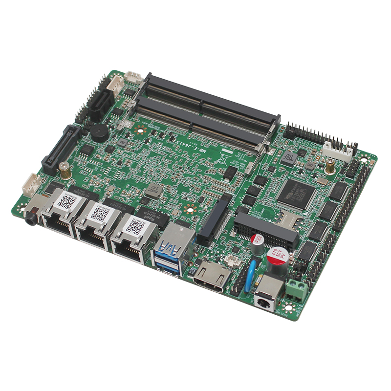 J6412/J6413 Quad-core 3.5-inch low-power 3-network 6-string fanless embedded industrial motherboard