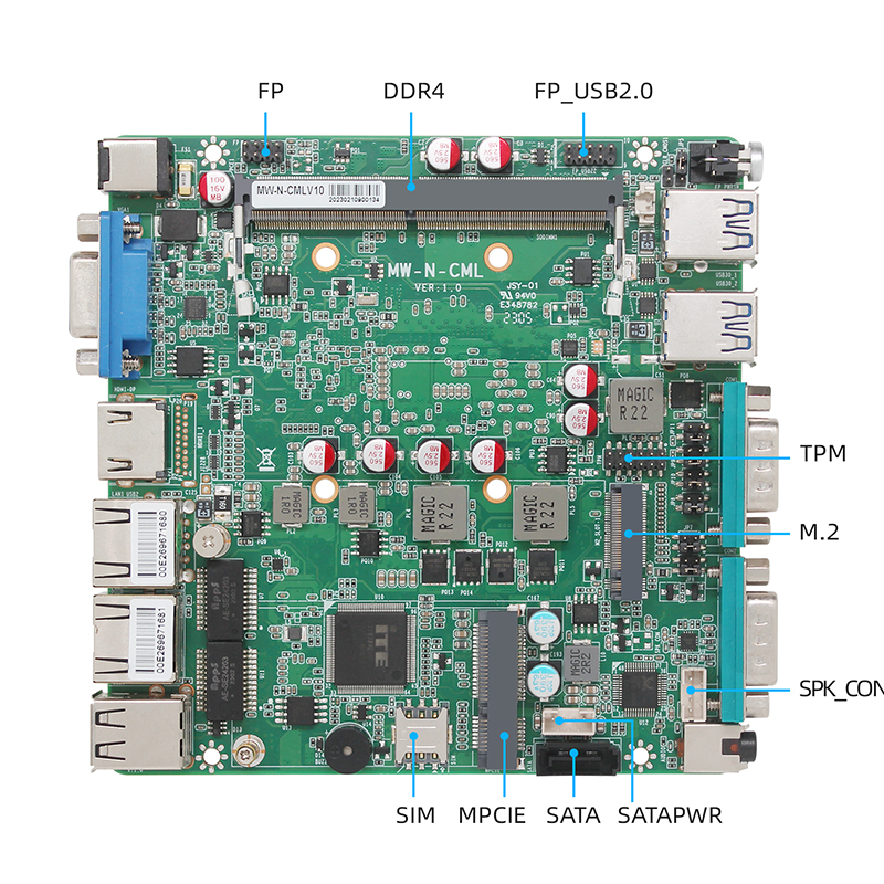 Supports Core 8/10 generation dual network dual string mini motherboard NANO 12cm