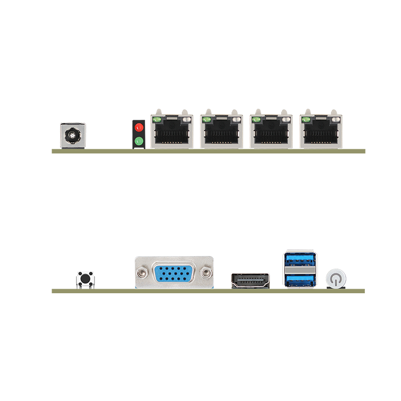 J4125 mini industrial control small motherboard 4*2.5G network port NUC 4K vision machine