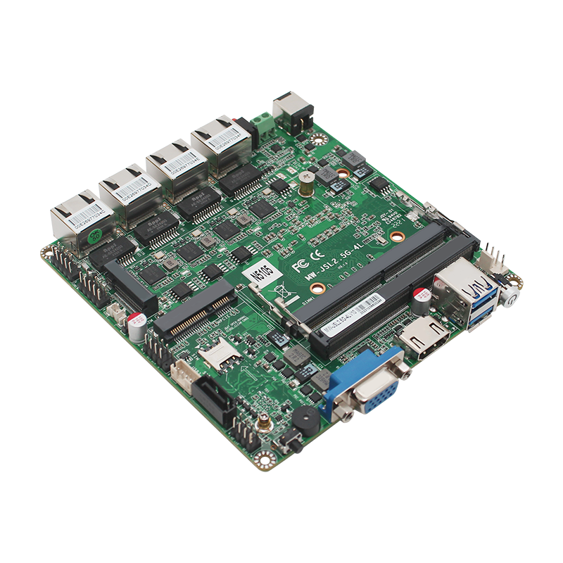 N5105 4*2.5G network port mini small motherboard NANO 12cm