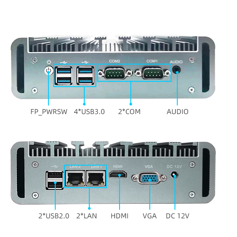 MW BOX-J4125 NANO fanless embedded dual network dual string industrial computer