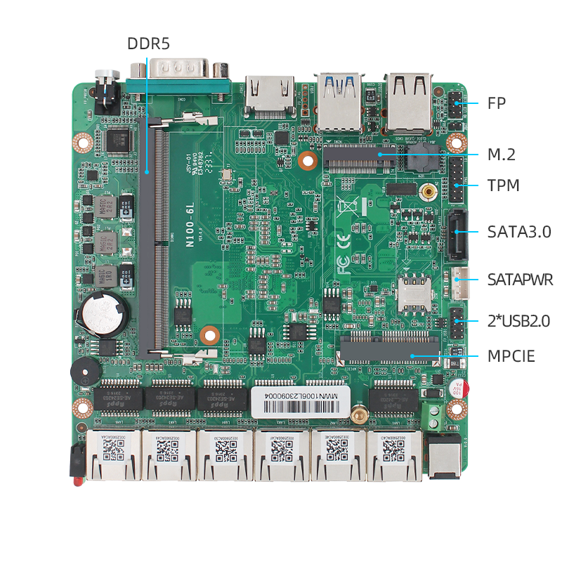 MW N100 6*2.5g Network Port Industrial Control Motherboard