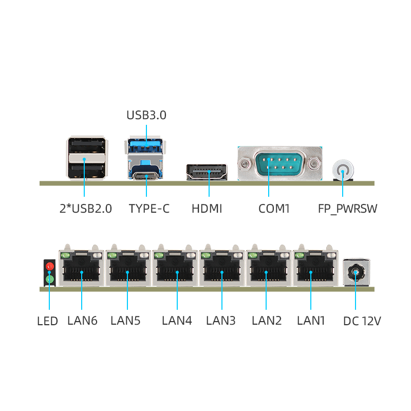 MW N100 6*2.5g Network Port Industrial Control Motherboard