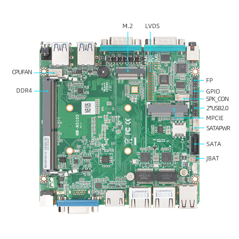 N5105 NANO Dual Network Dual Serial Motherboard