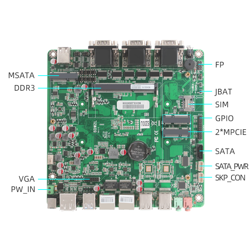 Core 4-5 Generation ITX Industrial Motherboard 6*BD9 COM